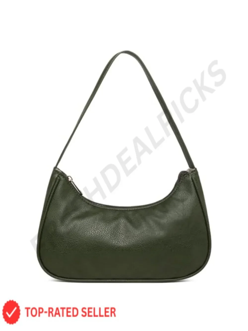 Vegan Leather Hobo Shoulder Bag with Zipper Closure Women's Retro Sling Tote